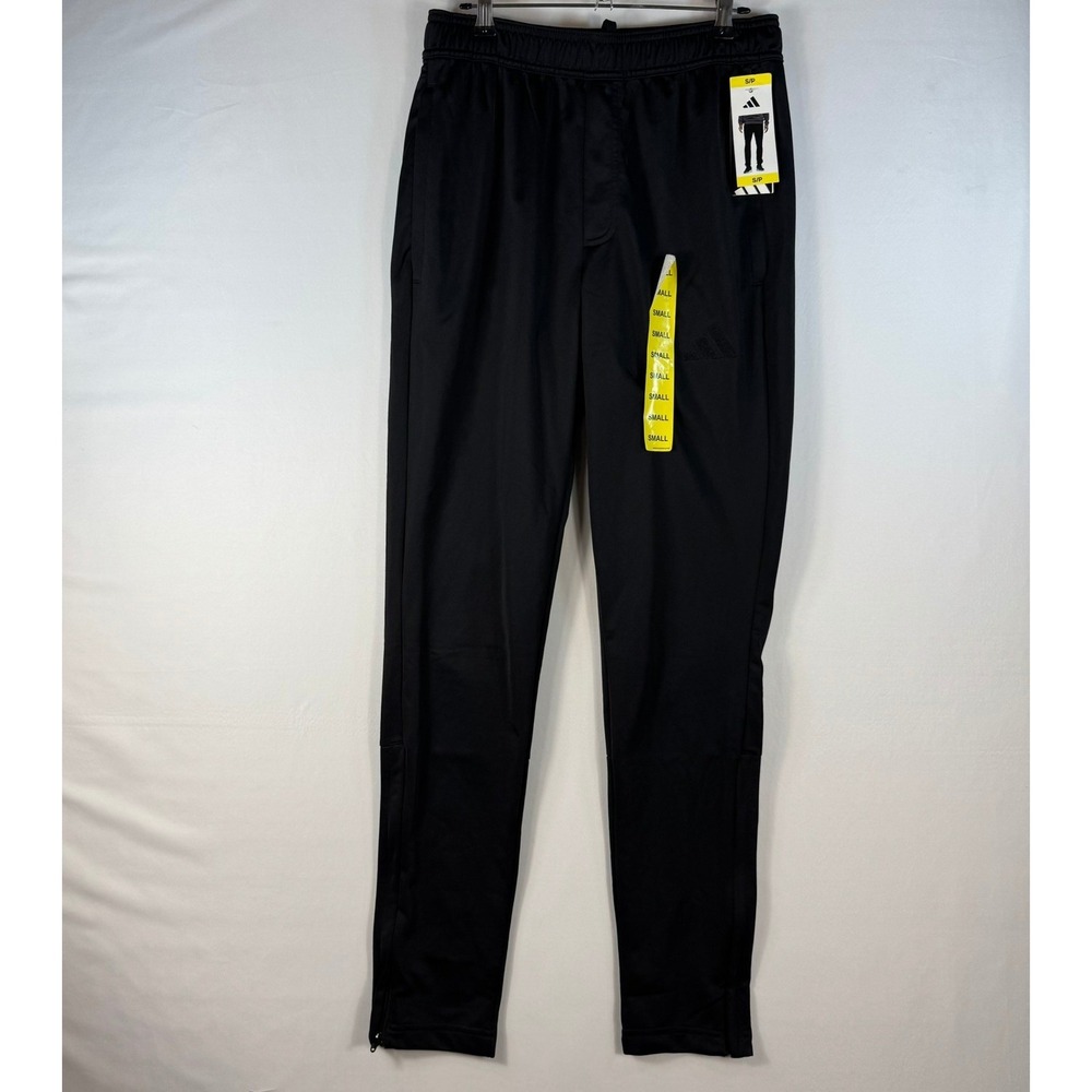 Adidas M Tricot Pants Black Tapered Leg Joggers Ankle Zip KD3638 Mens Small